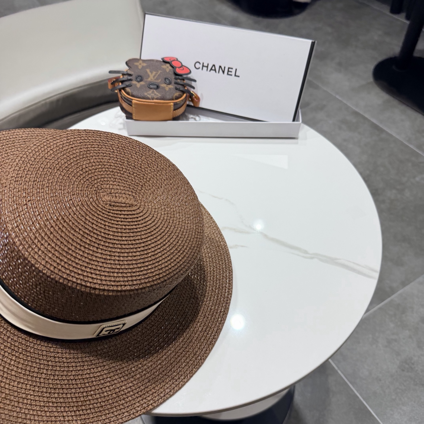 Chanel香奈草帽遮阳帽、夏日出游搭衣必备，头围57cm