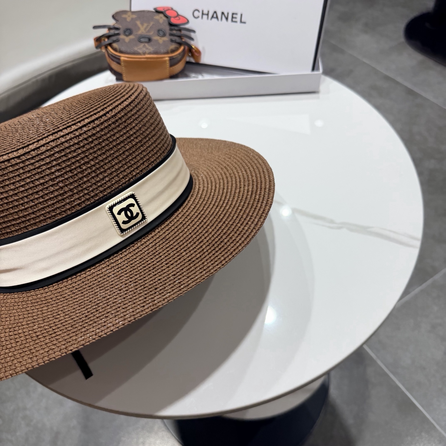 Chanel香奈草帽遮阳帽、夏日出游搭衣必备，头围57cm