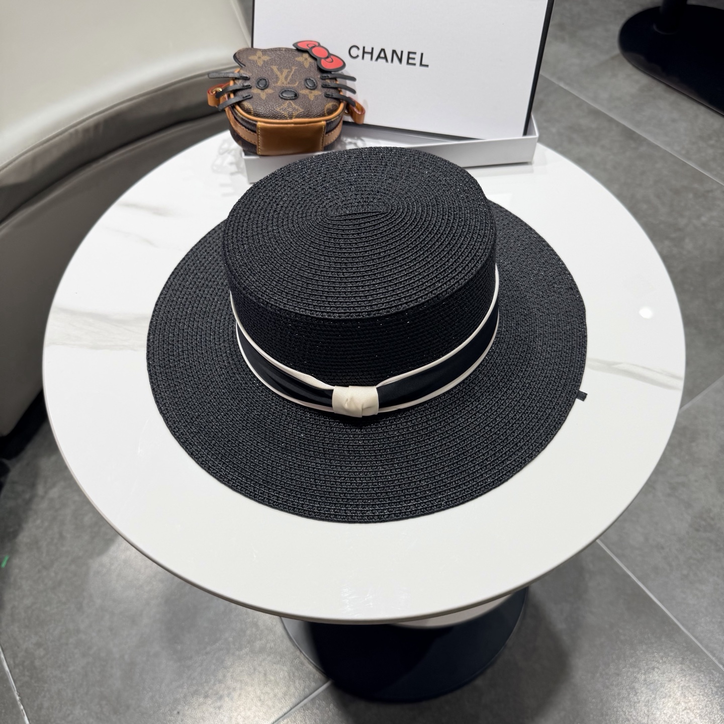 Chanel香奈草帽遮阳帽、夏日出游搭衣必备，头围57cm