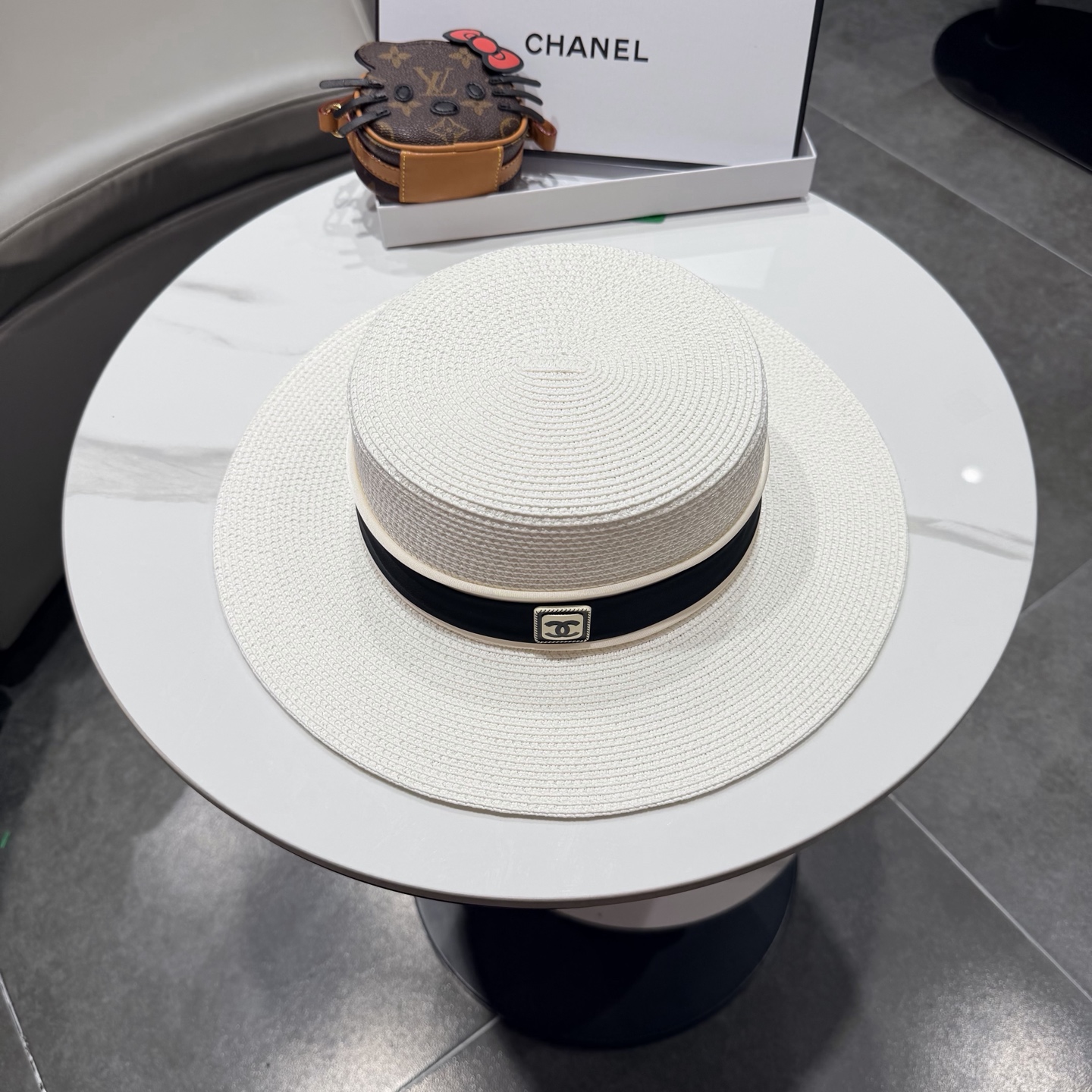 Chanel香奈草帽遮阳帽、夏日出游搭衣必备，头围57cm