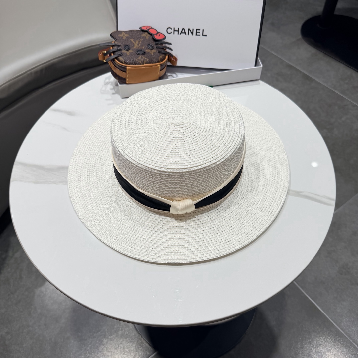 Chanel香奈草帽遮阳帽、夏日出游搭衣必备，头围57cm