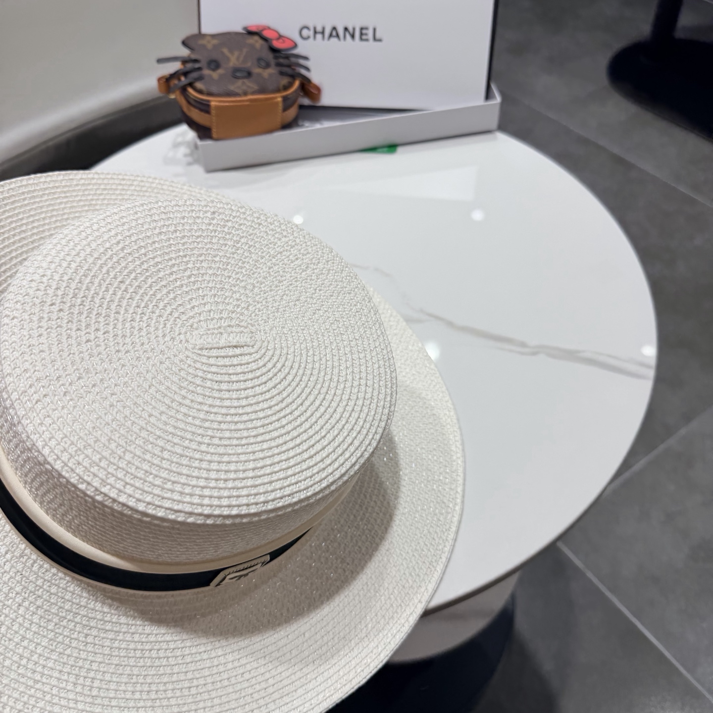 Chanel香奈草帽遮阳帽、夏日出游搭衣必备，头围57cm