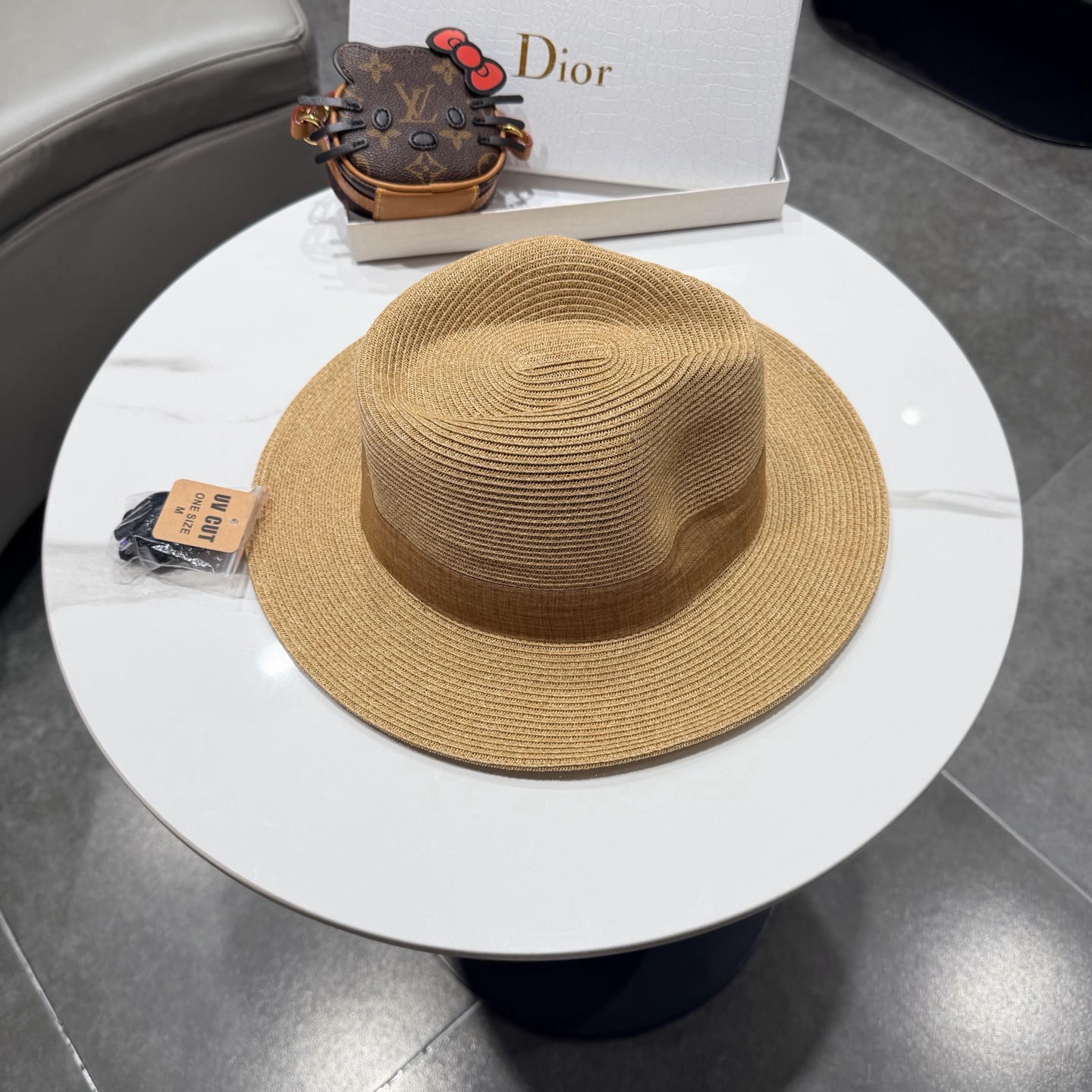 DIOR迪奥赵露思同款时尚巴拿马草帽男女通用礼帽爵士帽遮阳帽防晒出游帽子