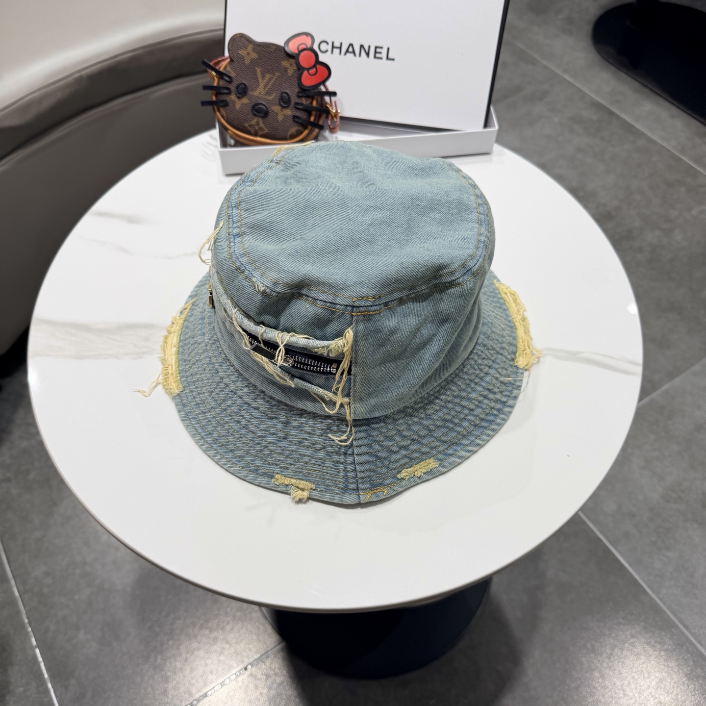 LV路易威登牛仔渔夫帽，头围57cm