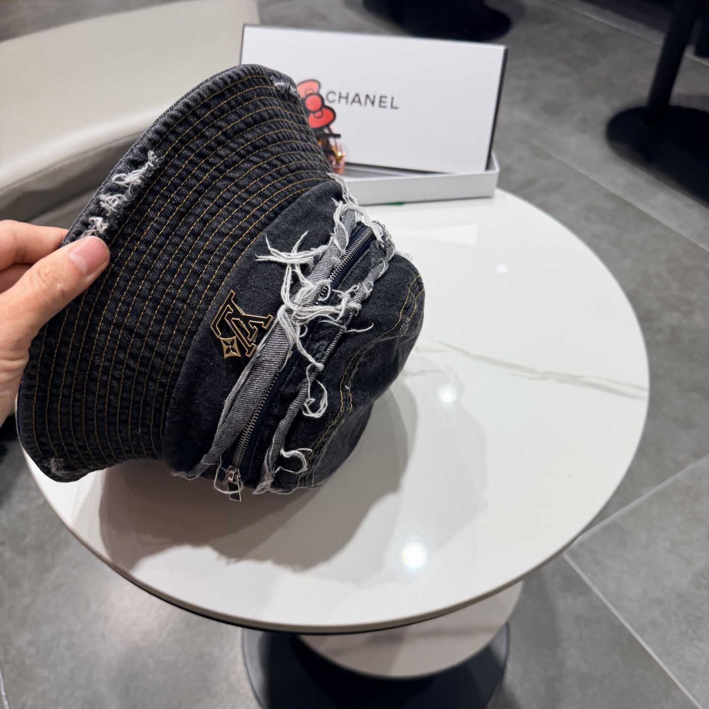 LV路易威登牛仔渔夫帽，头围57cm