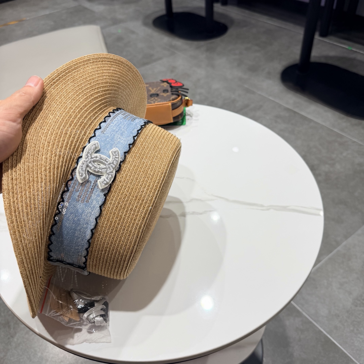 Chanel香奈儿新款草帽，日本纸草制作，头围57cm