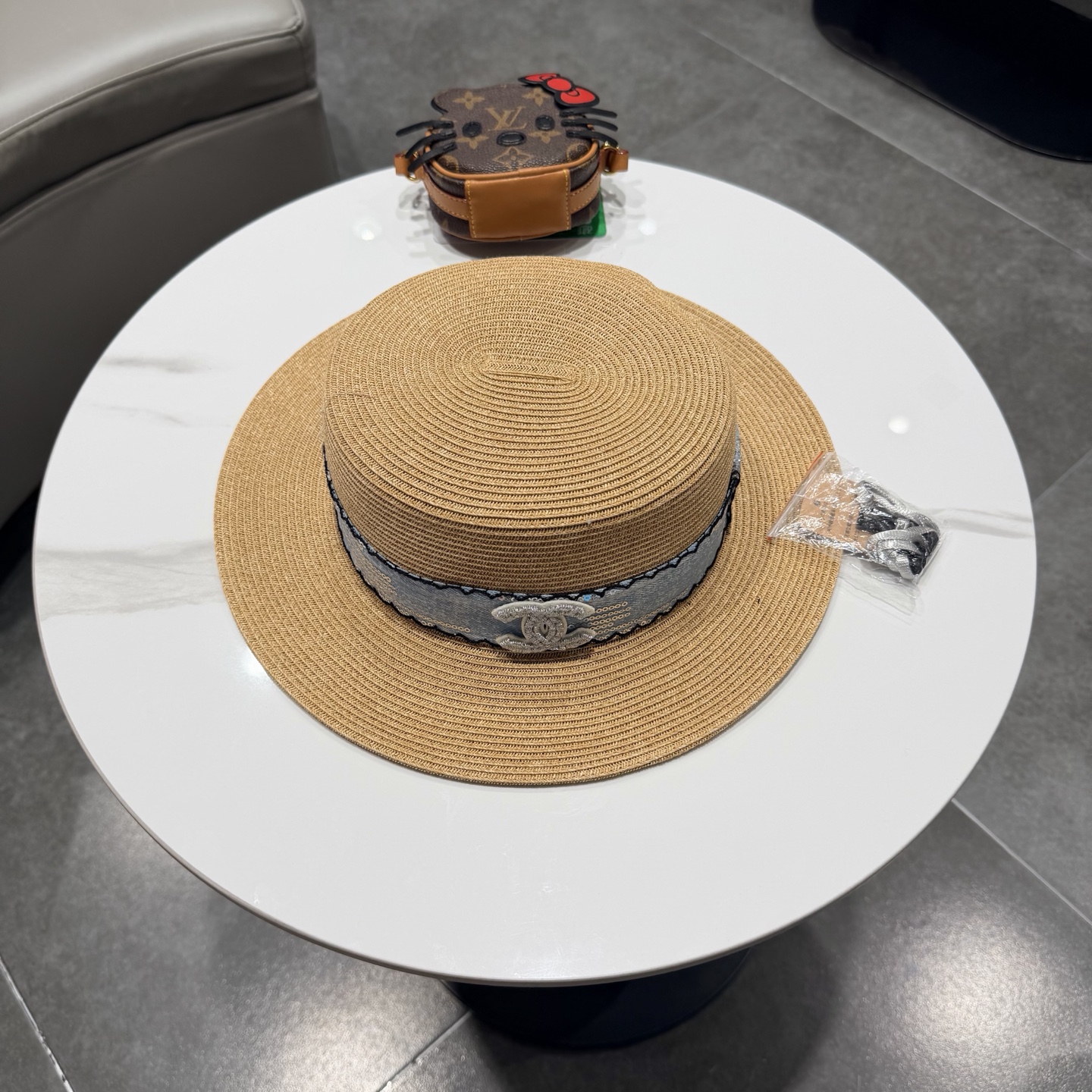 Chanel香奈儿新款草帽，日本纸草制作，头围57cm