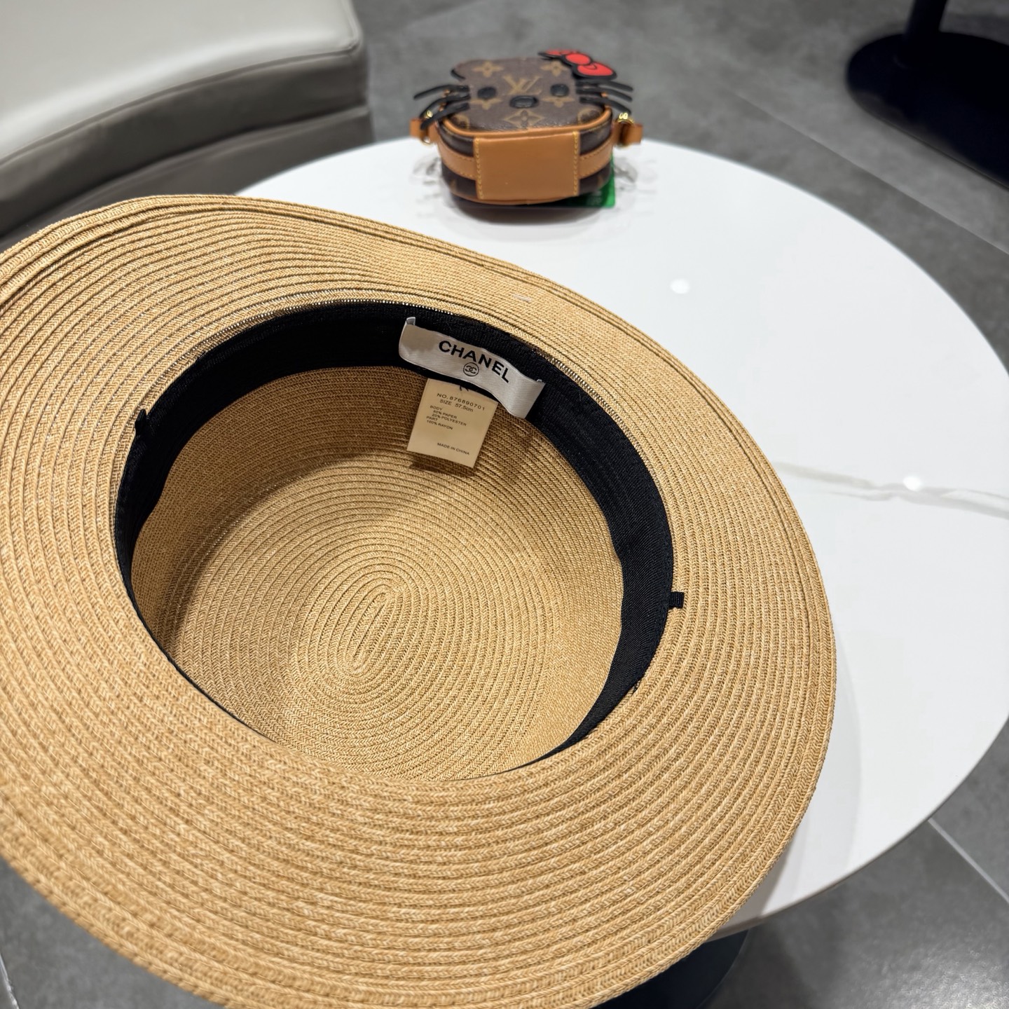 Chanel香奈儿新款草帽，日本纸草制作，头围57cm