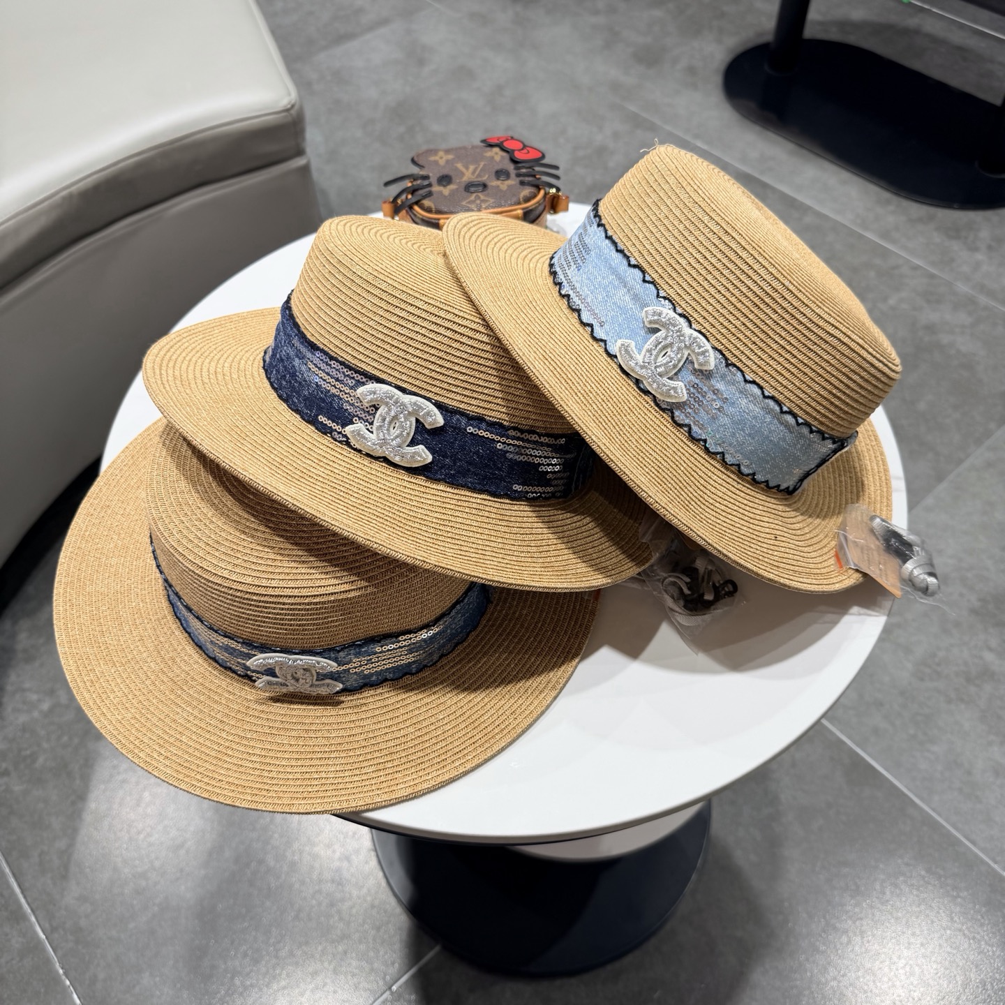Chanel香奈儿新款草帽，日本纸草制作，头围57cm