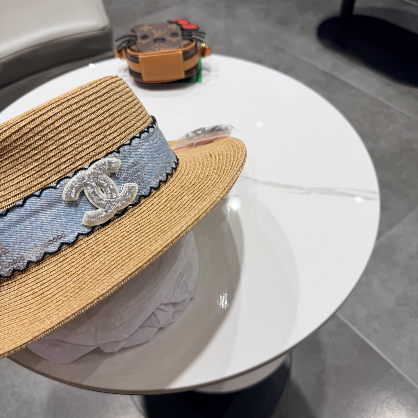 Chanel香奈儿新款草帽，日本纸草制作，头围57cm
