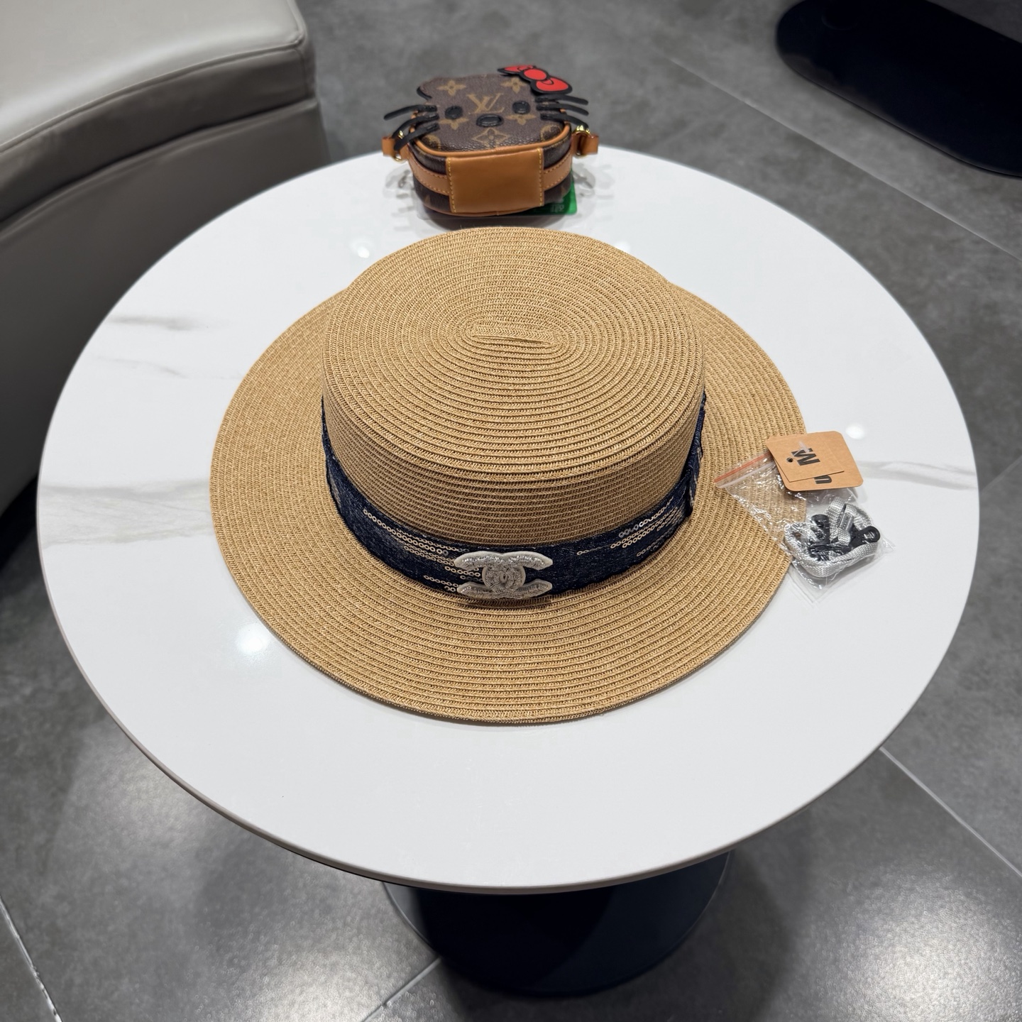 Chanel香奈儿新款草帽，日本纸草制作，头围57cm