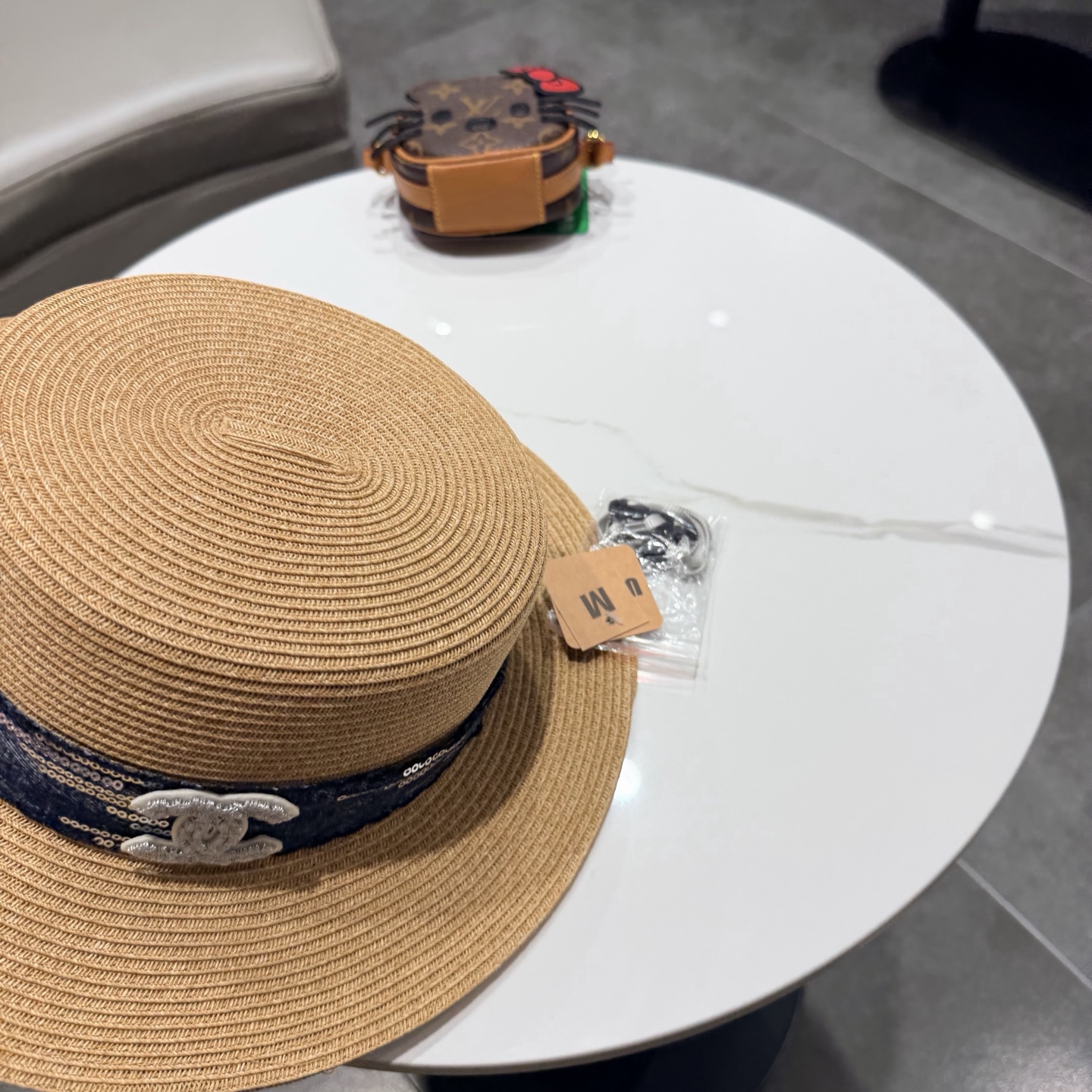 Chanel香奈儿新款草帽，日本纸草制作，头围57cm