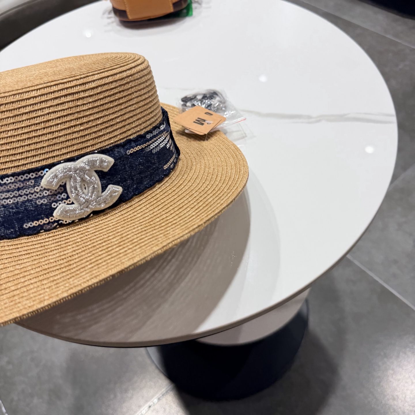 Chanel香奈儿新款草帽，日本纸草制作，头围57cm