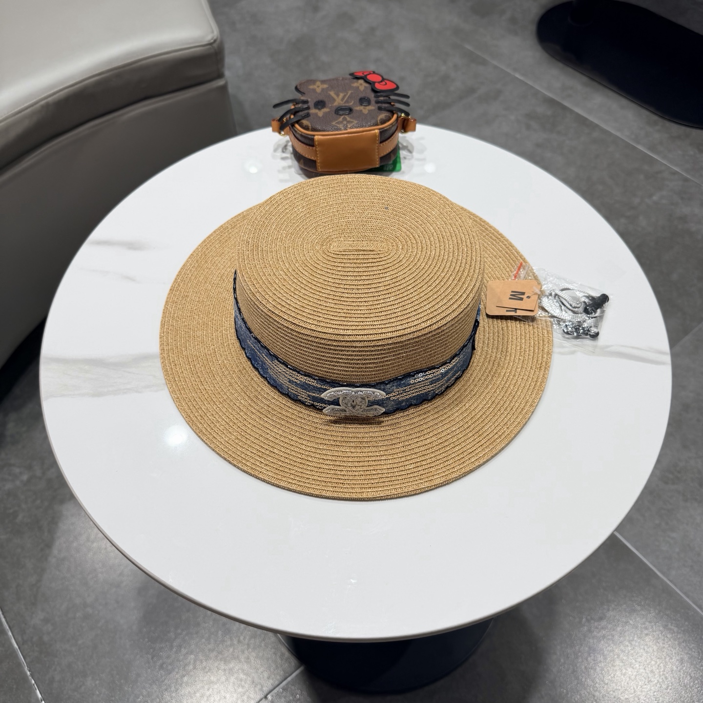 Chanel香奈儿新款草帽，日本纸草制作，头围57cm