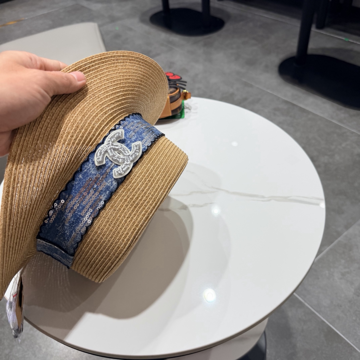 Chanel香奈儿新款草帽，日本纸草制作，头围57cm