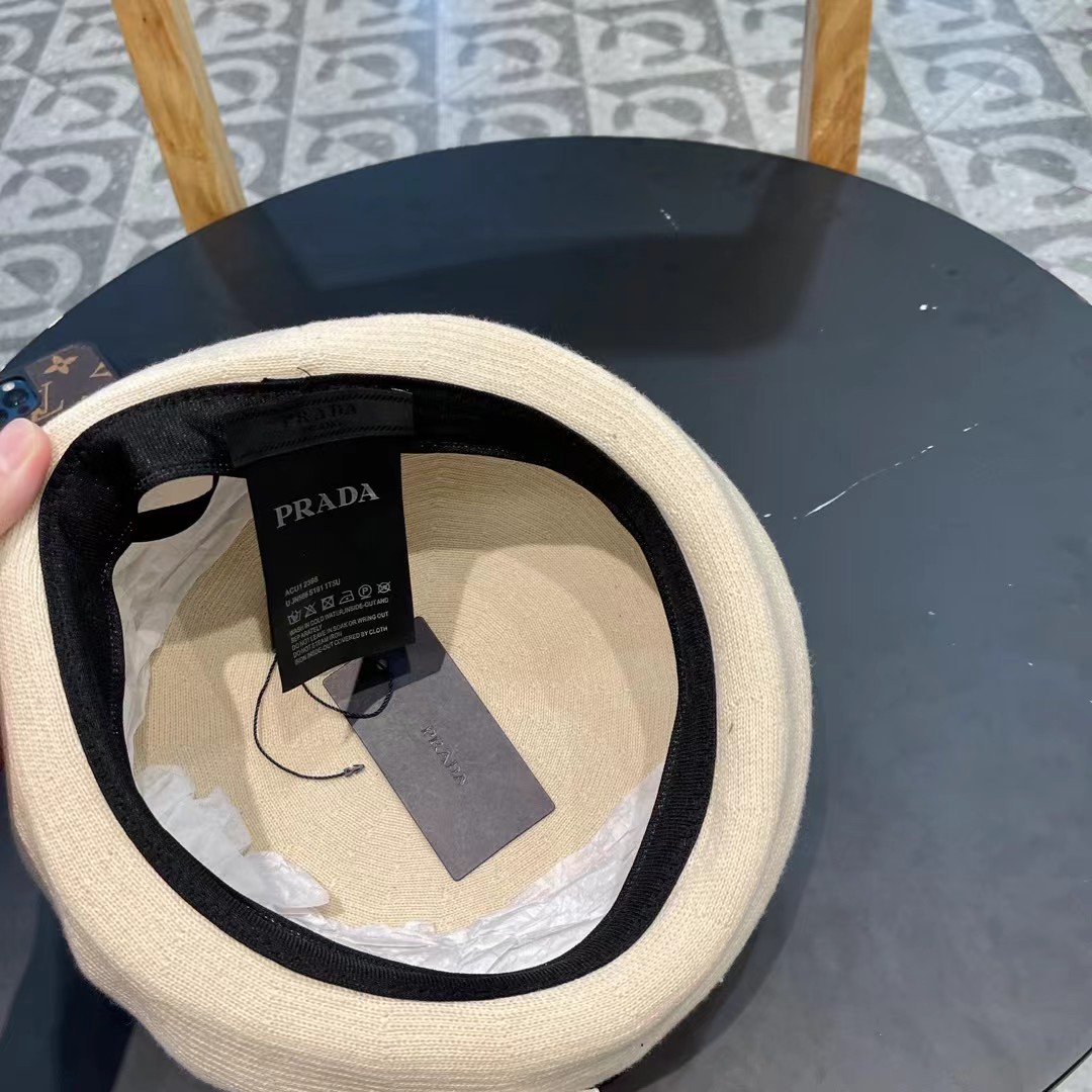 普拉达Prada韩国网红甜酷风粉色贝雷帽女夏季薄款透气大头围显脸小画家帽