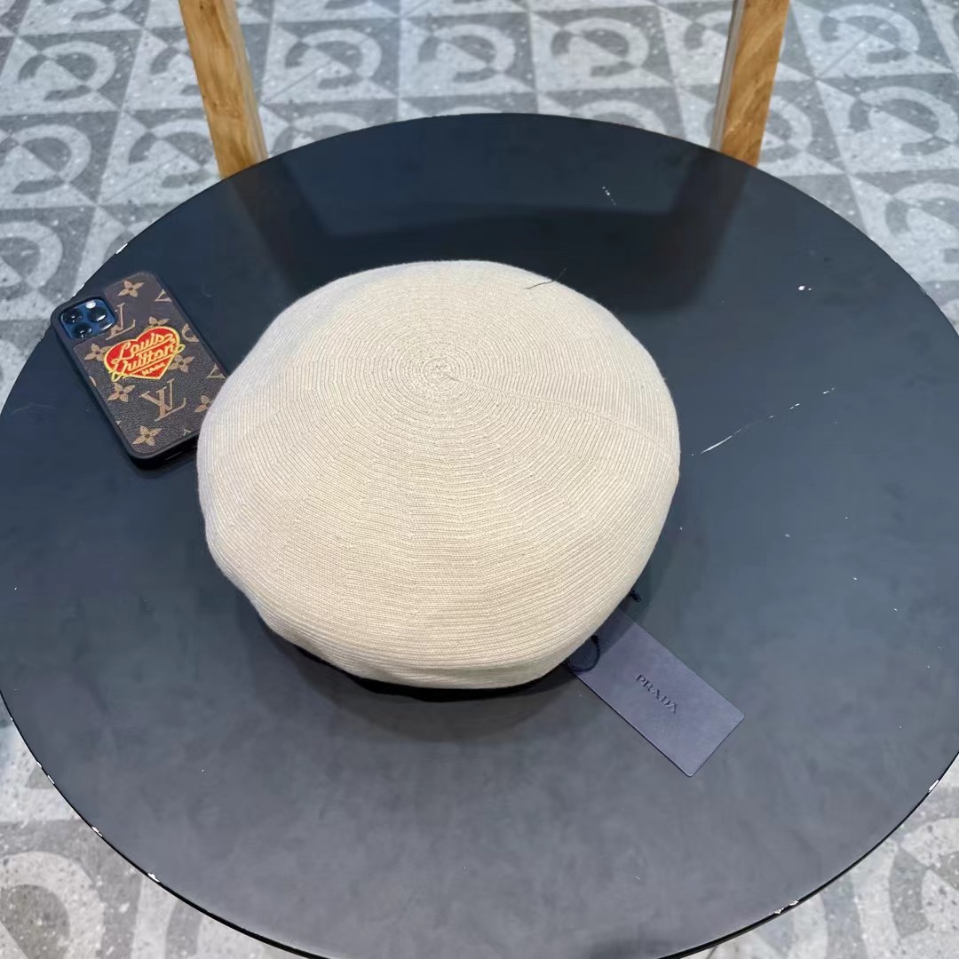 普拉达Prada韩国网红甜酷风粉色贝雷帽女夏季薄款透气大头围显脸小画家帽