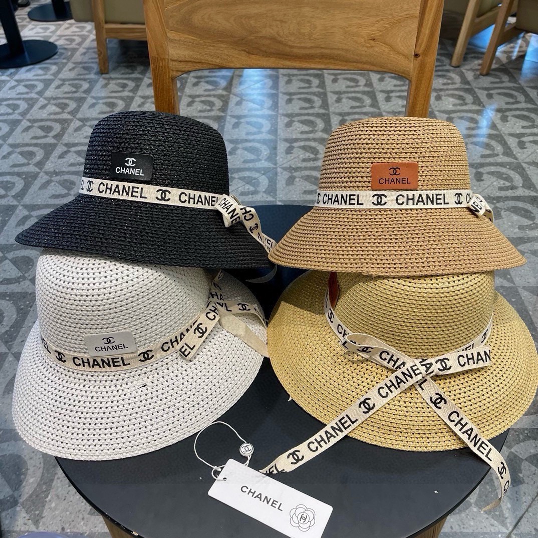 Chanel香奈儿草帽，防晒遮阳帽，头围57
