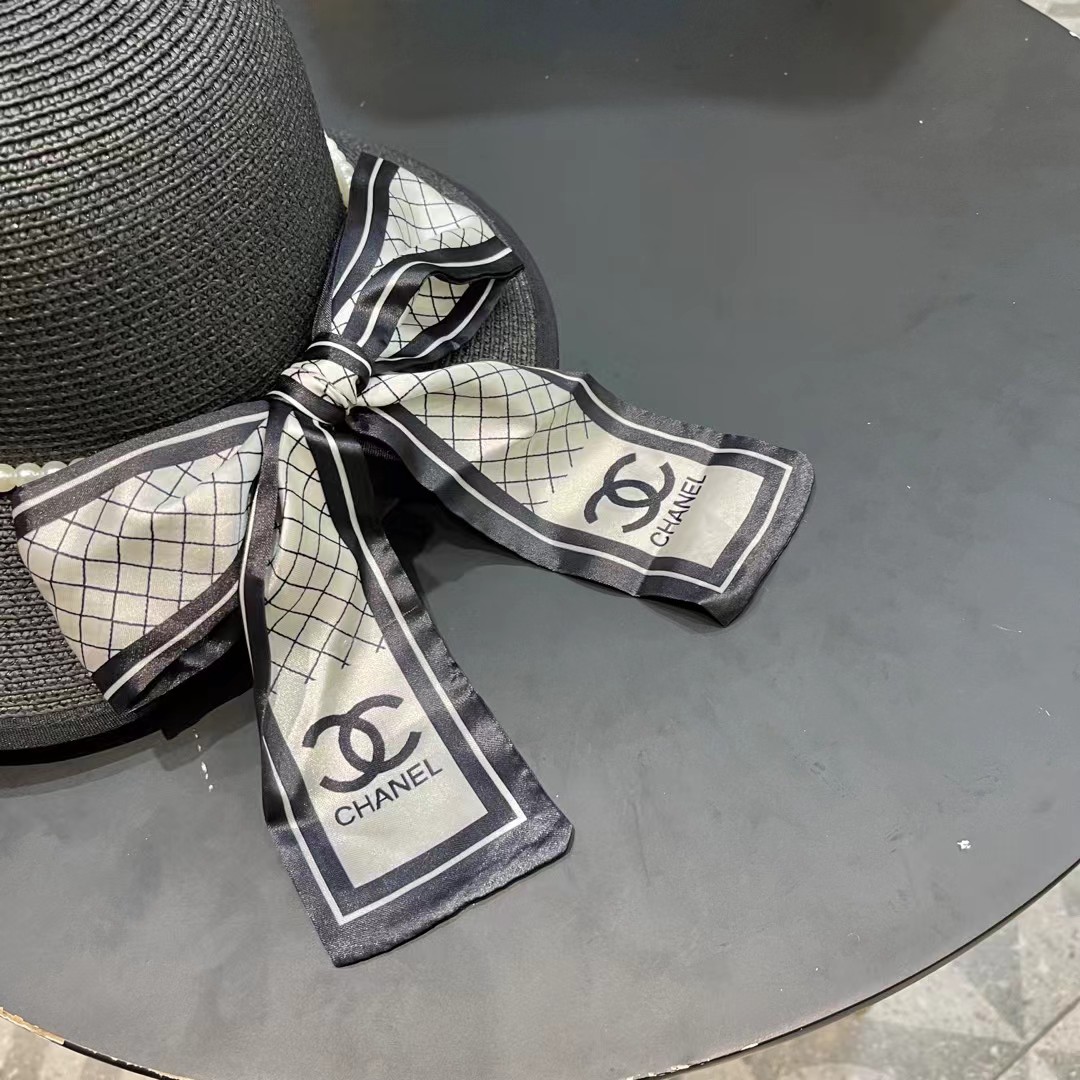 Chanel香奈儿新款圆顶草帽，头围57cm