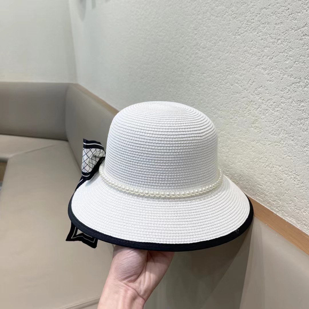 Chanel香奈儿新款圆顶草帽，头围57cm