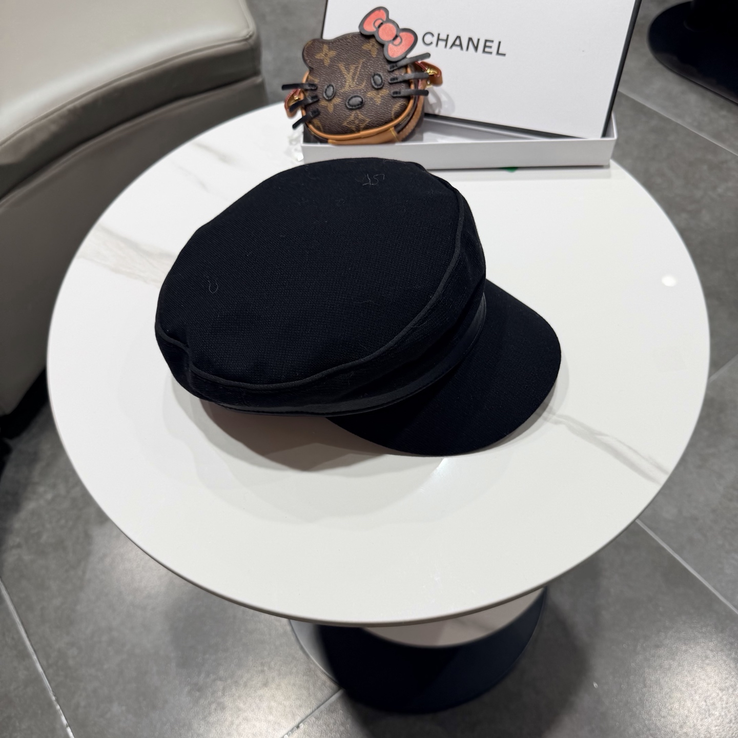 Chanel香奈儿新款鸭舌军帽，高级定制，头围57cm