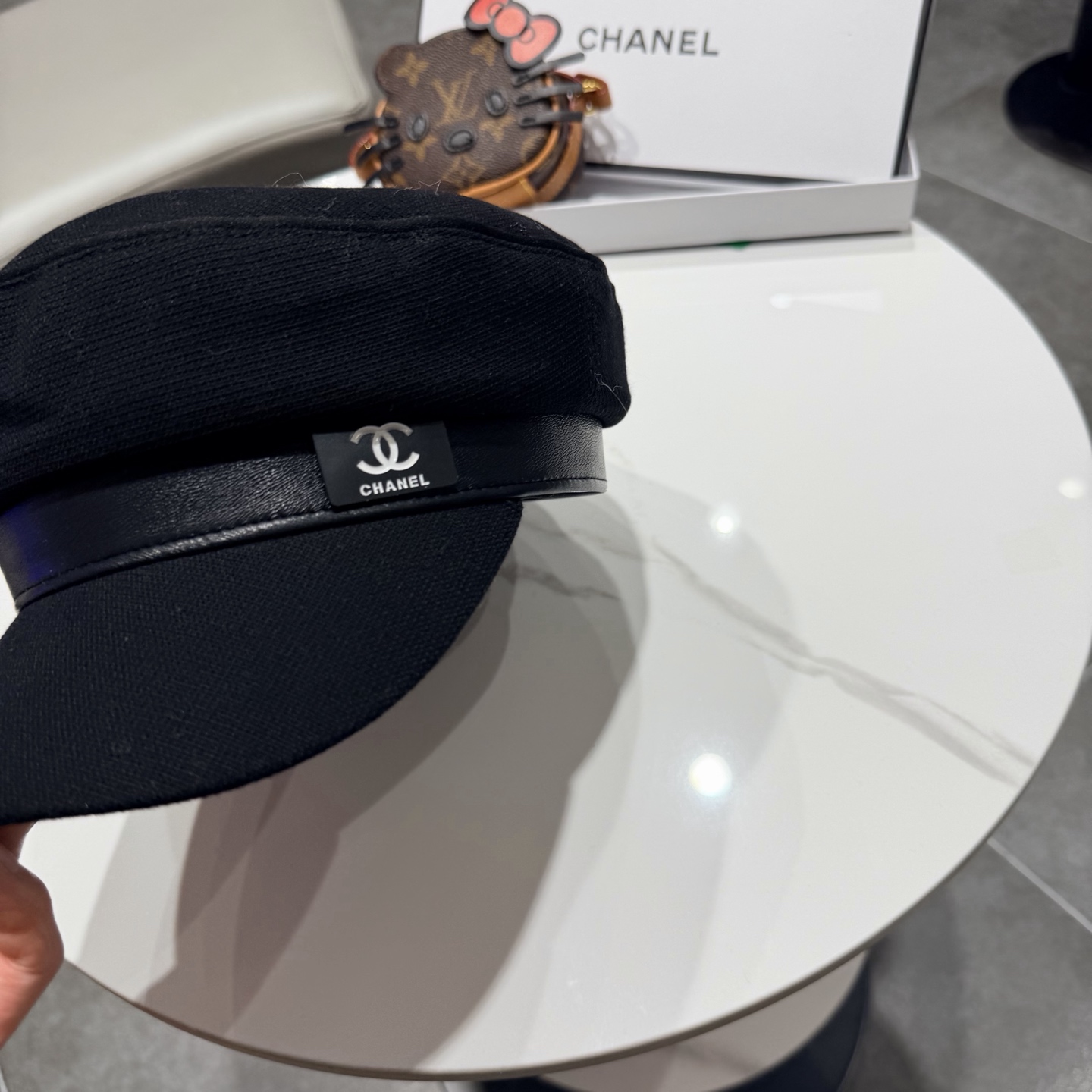 Chanel香奈儿新款鸭舌军帽，高级定制，头围57cm