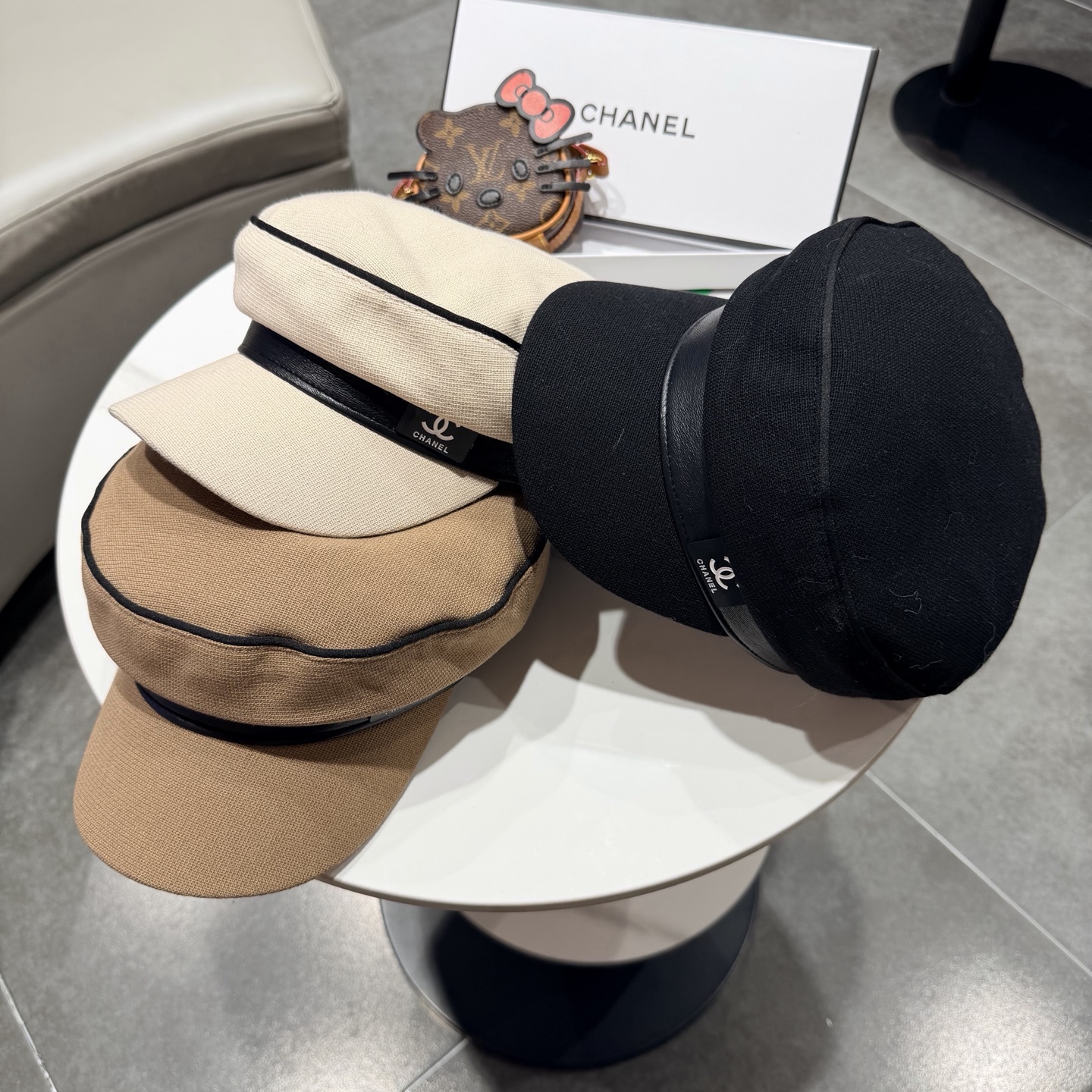 Chanel香奈儿新款鸭舌军帽，高级定制，头围57cm