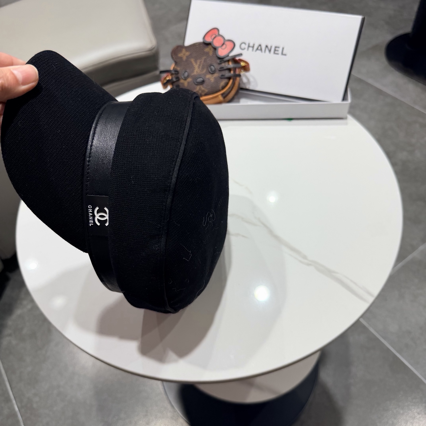 Chanel香奈儿新款鸭舌军帽，高级定制，头围57cm