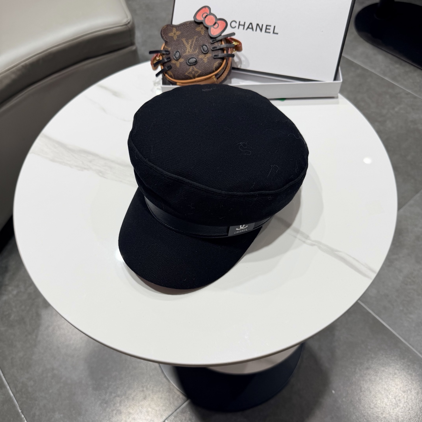 Chanel香奈儿新款鸭舌军帽，高级定制，头围57cm