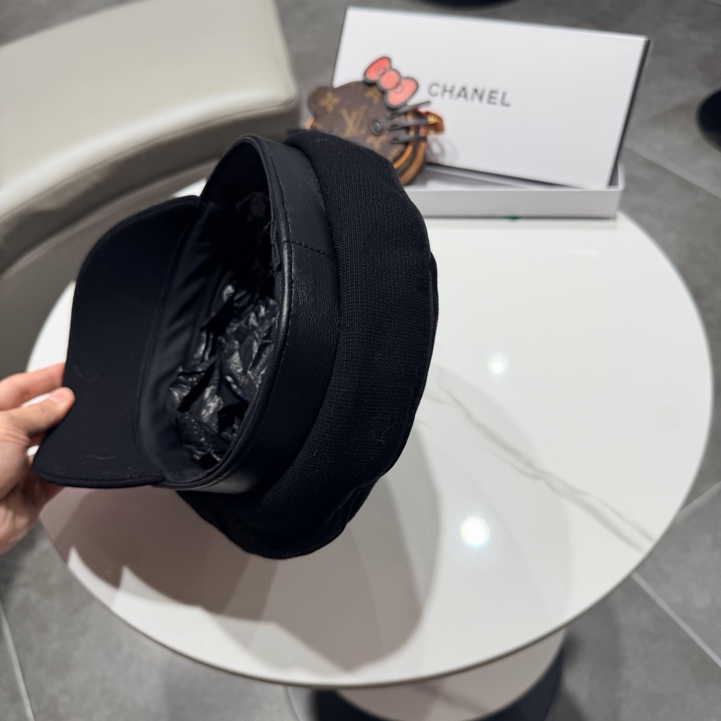 Chanel香奈儿新款鸭舌军帽，高级定制，头围57cm