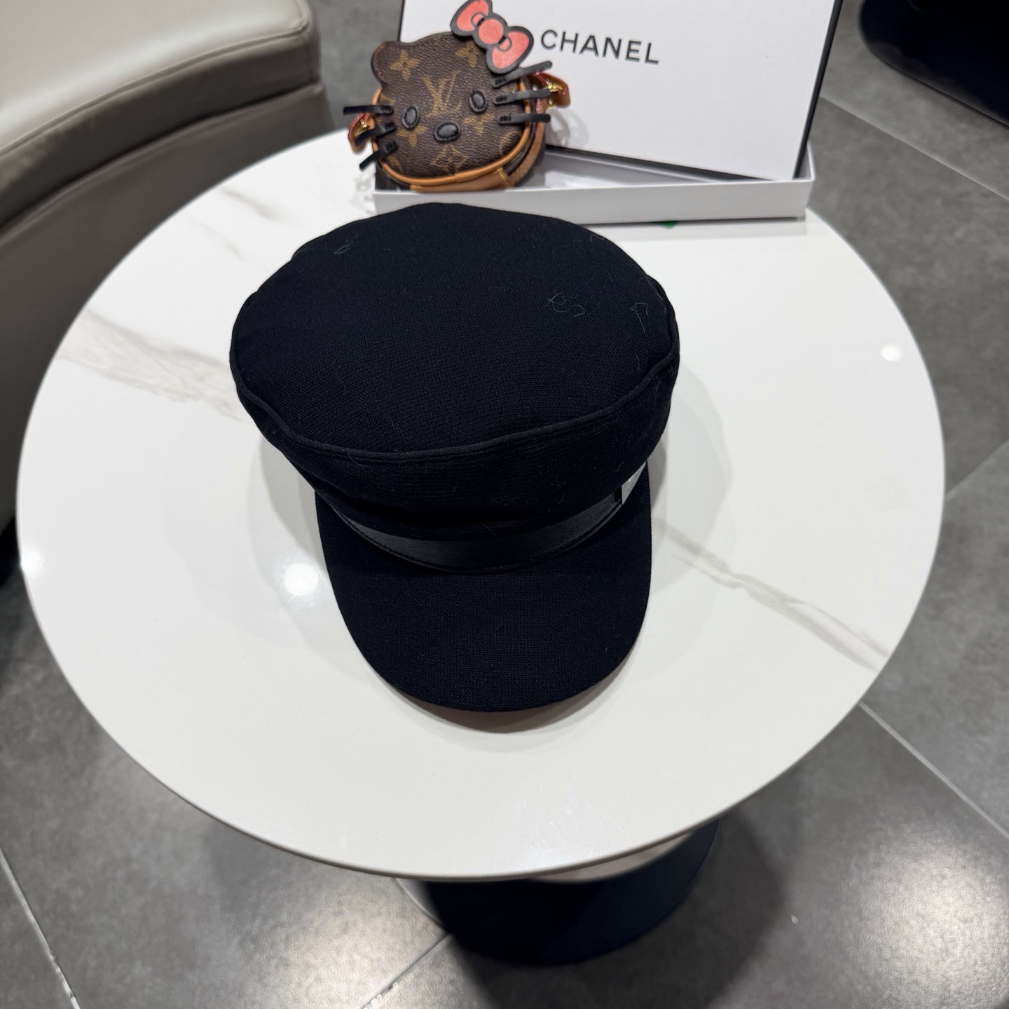 Chanel香奈儿新款鸭舌军帽，高级定制，头围57cm