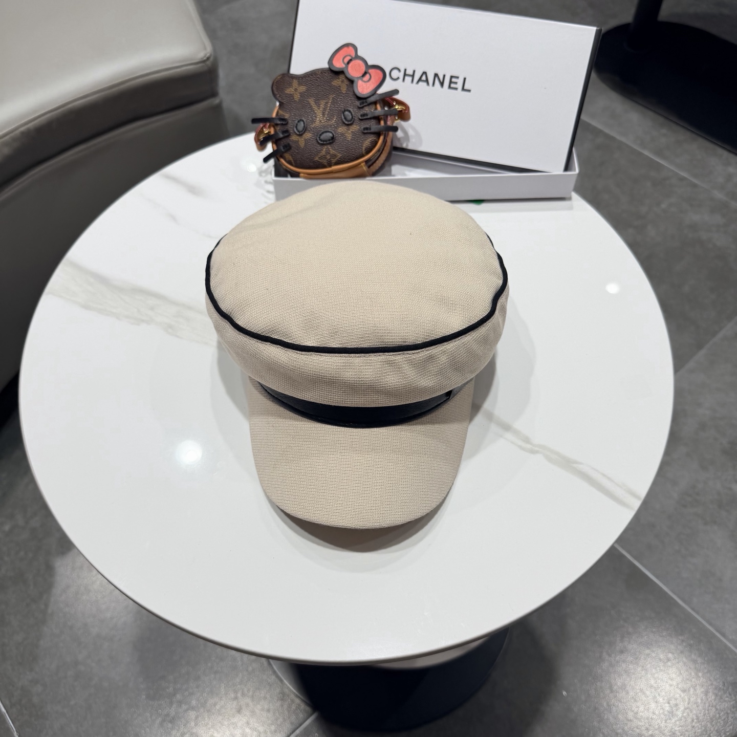 Chanel香奈儿新款鸭舌军帽，高级定制，头围57cm