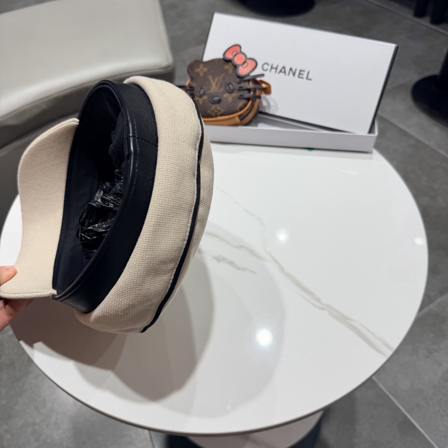 Chanel香奈儿新款鸭舌军帽，高级定制，头围57cm