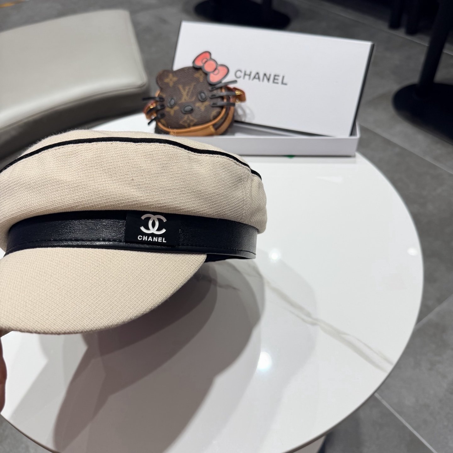 Chanel香奈儿新款鸭舌军帽，高级定制，头围57cm
