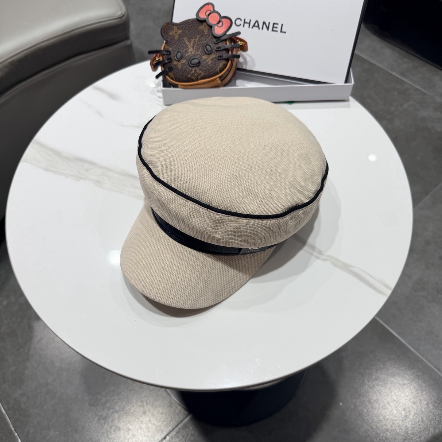 Chanel香奈儿新款鸭舌军帽，高级定制，头围57cm