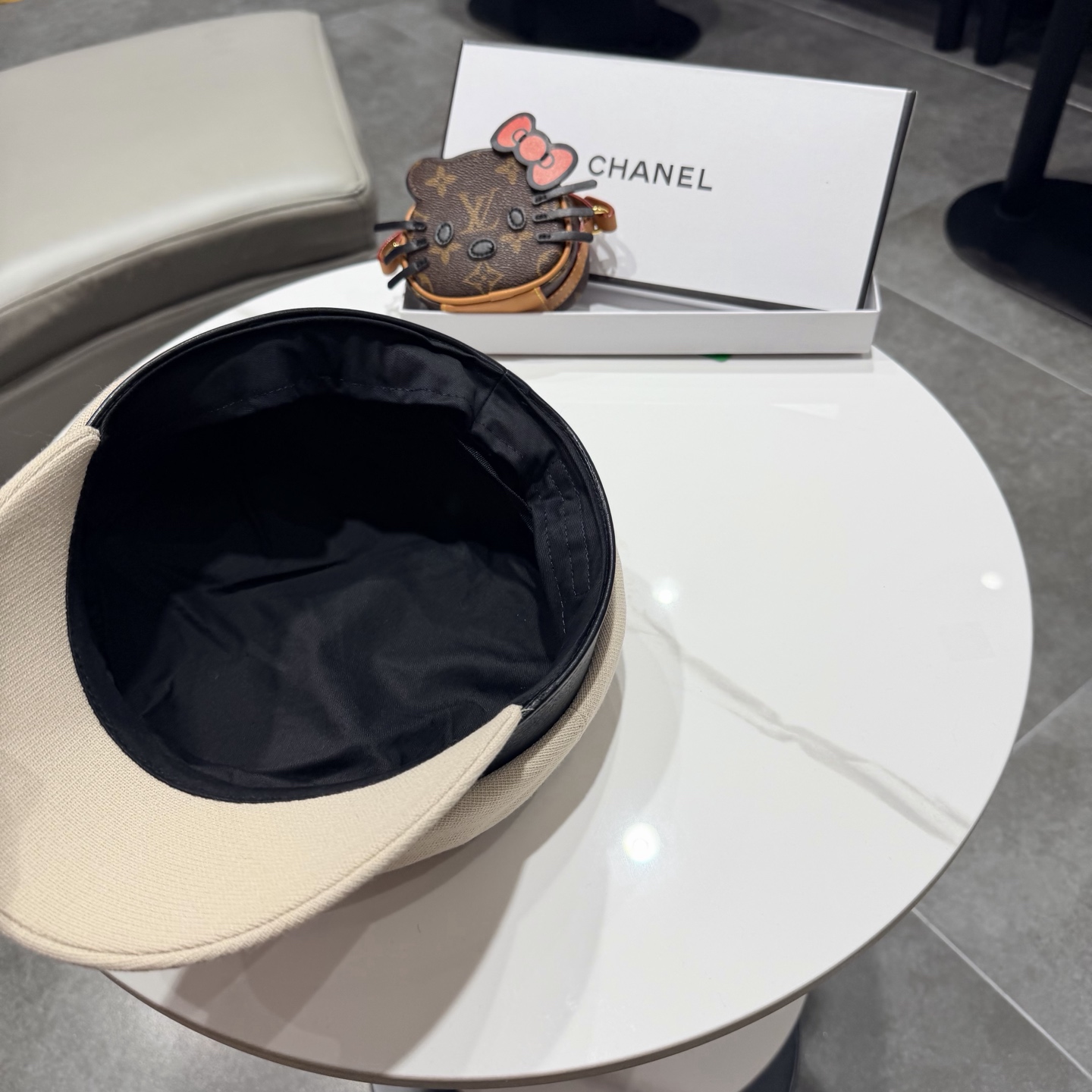 Chanel香奈儿新款鸭舌军帽，高级定制，头围57cm