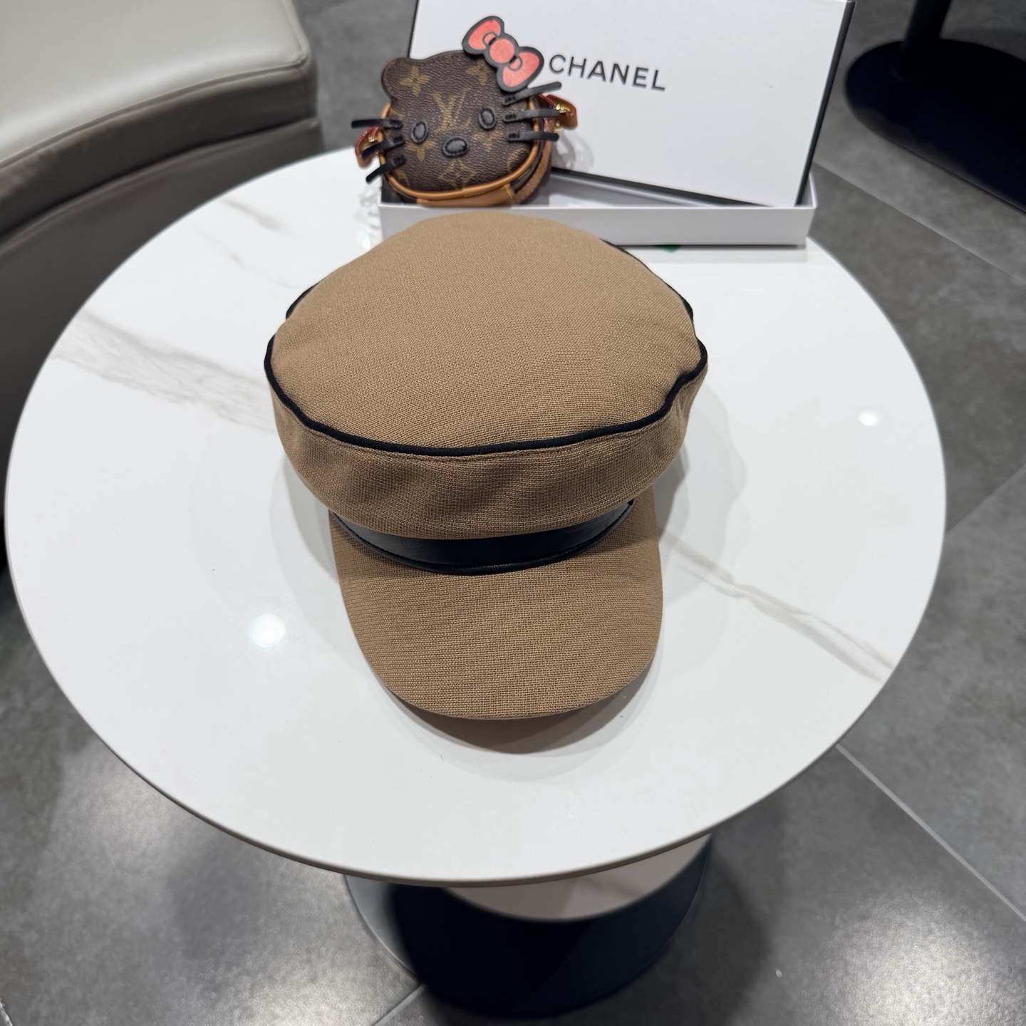 Chanel香奈儿新款鸭舌军帽，高级定制，头围57cm