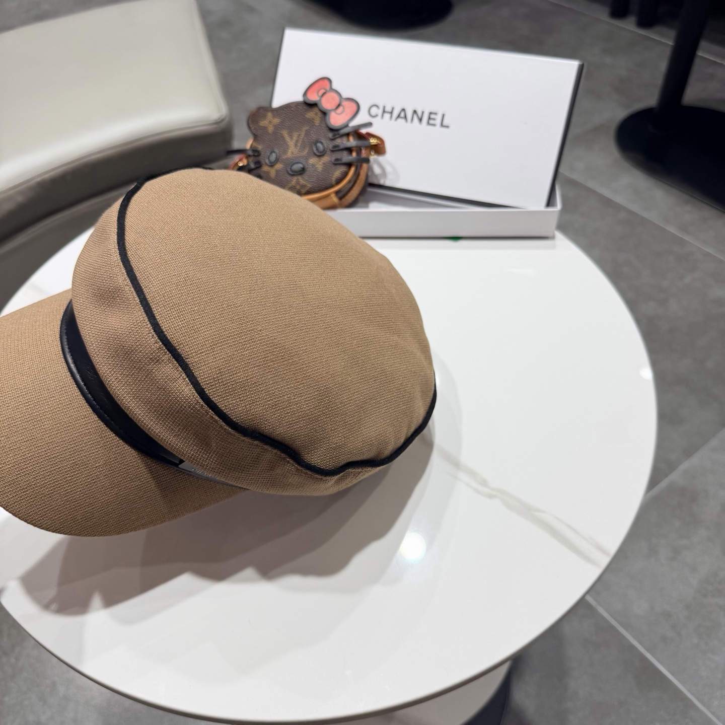 Chanel香奈儿新款鸭舌军帽，高级定制，头围57cm