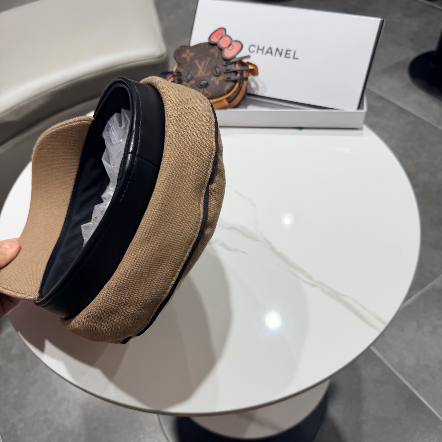 Chanel香奈儿新款鸭舌军帽，高级定制，头围57cm