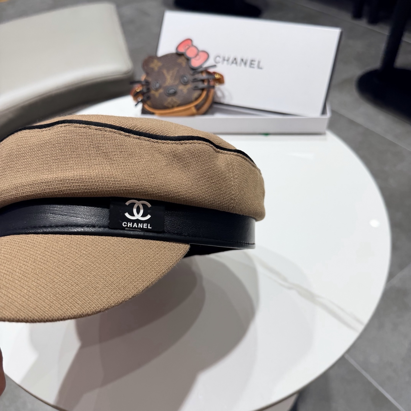 Chanel香奈儿新款鸭舌军帽，高级定制，头围57cm