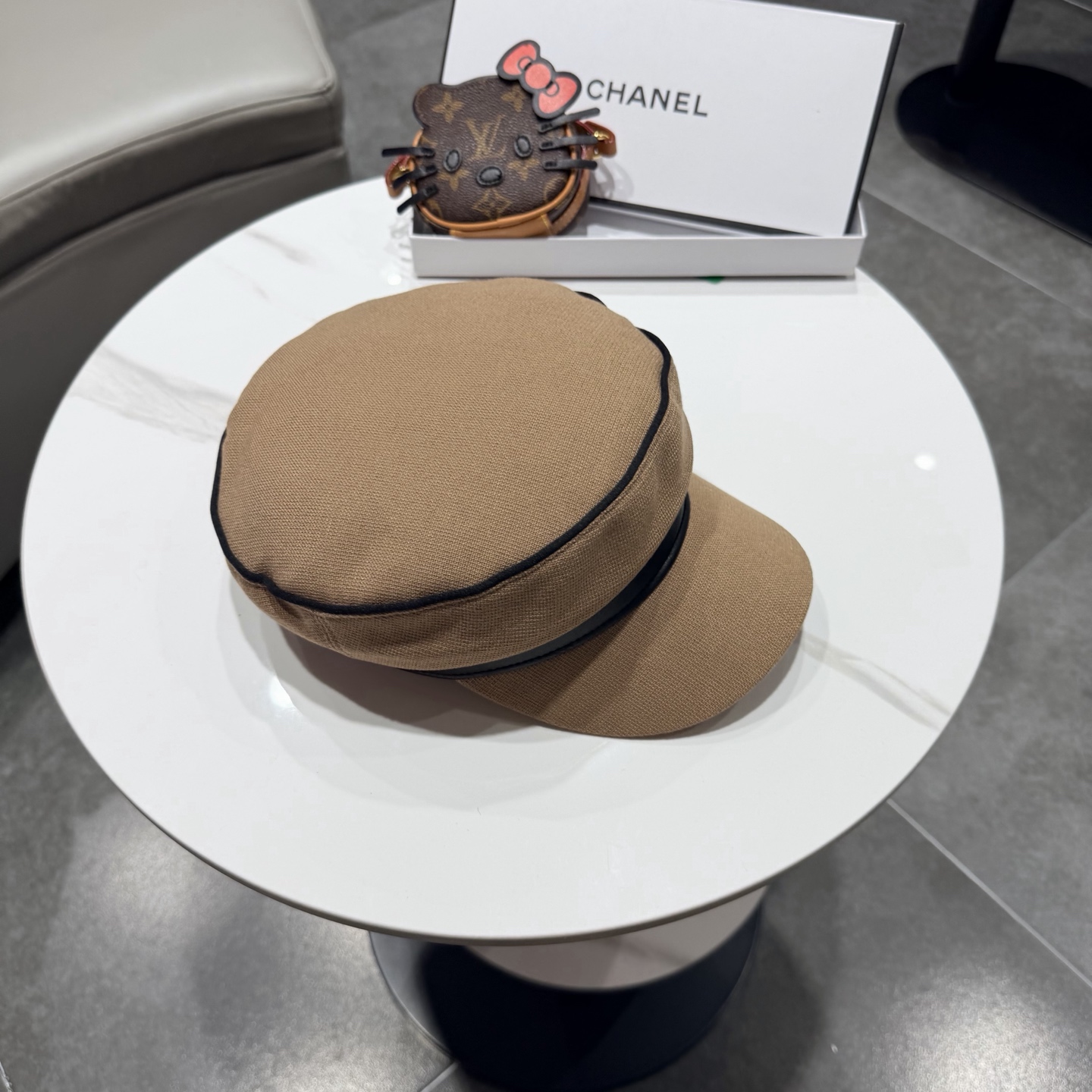 Chanel香奈儿新款鸭舌军帽，高级定制，头围57cm