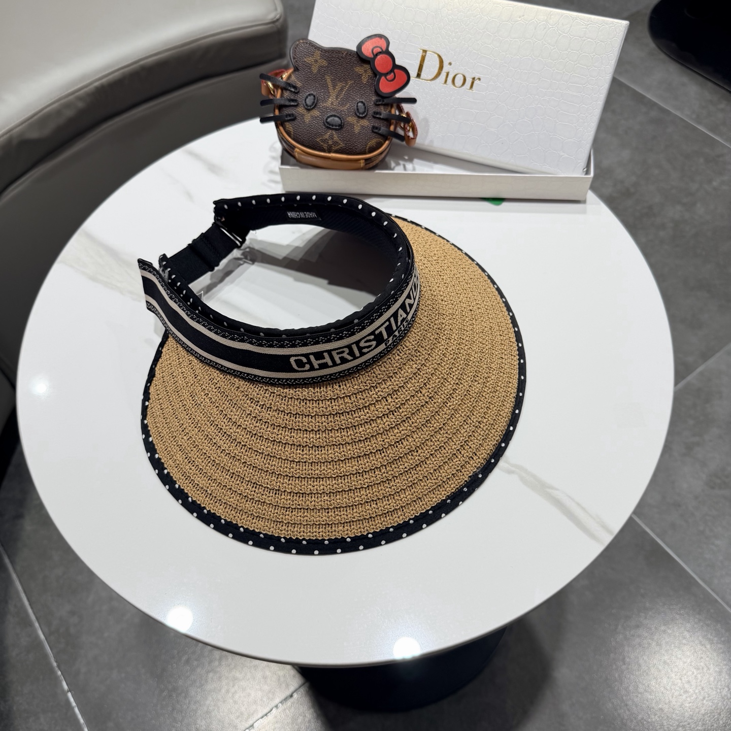dior hat Dior dior raffia hollow top sunhat — photo 3