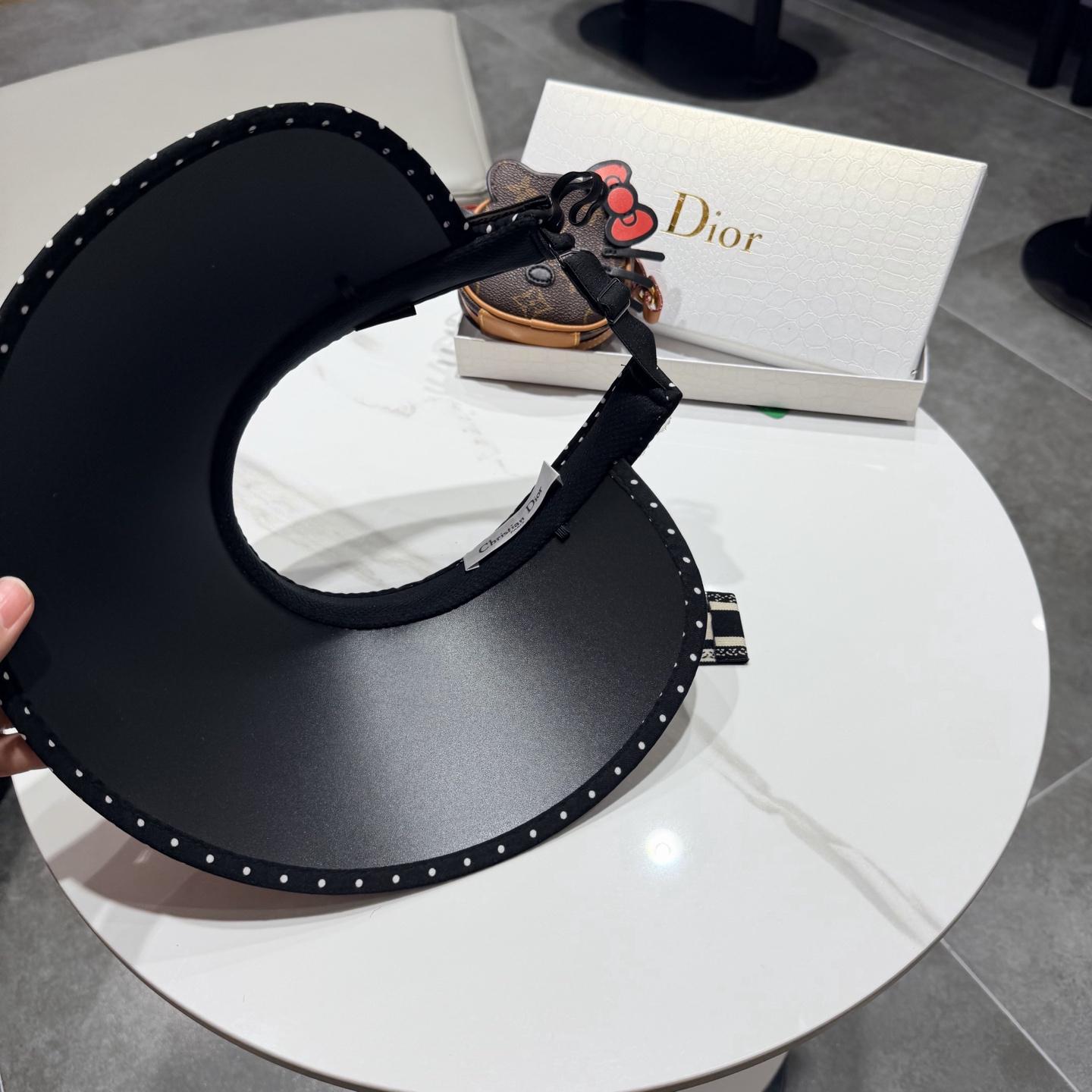 dior hat Dior dior raffia hollow top sunhat — photo 7