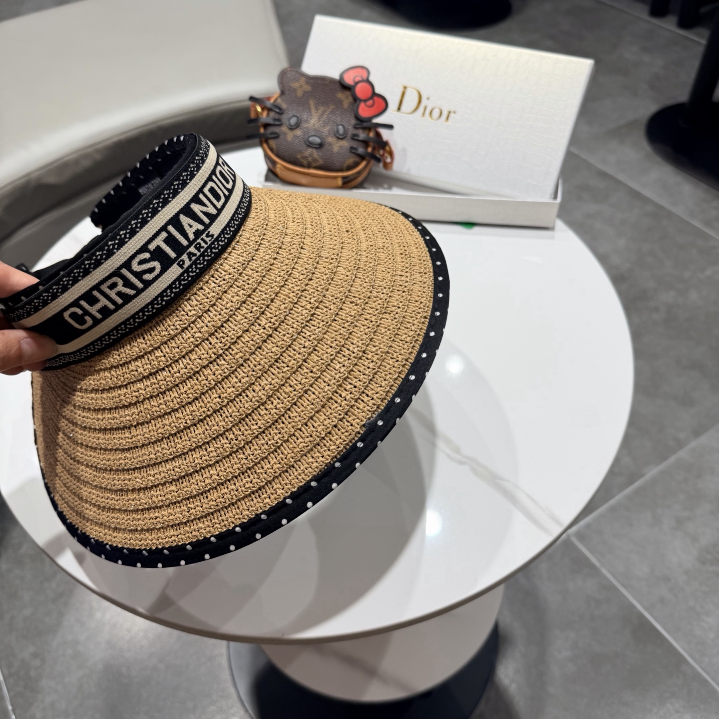 dior hat Dior dior raffia hollow top sunhat — photo 10