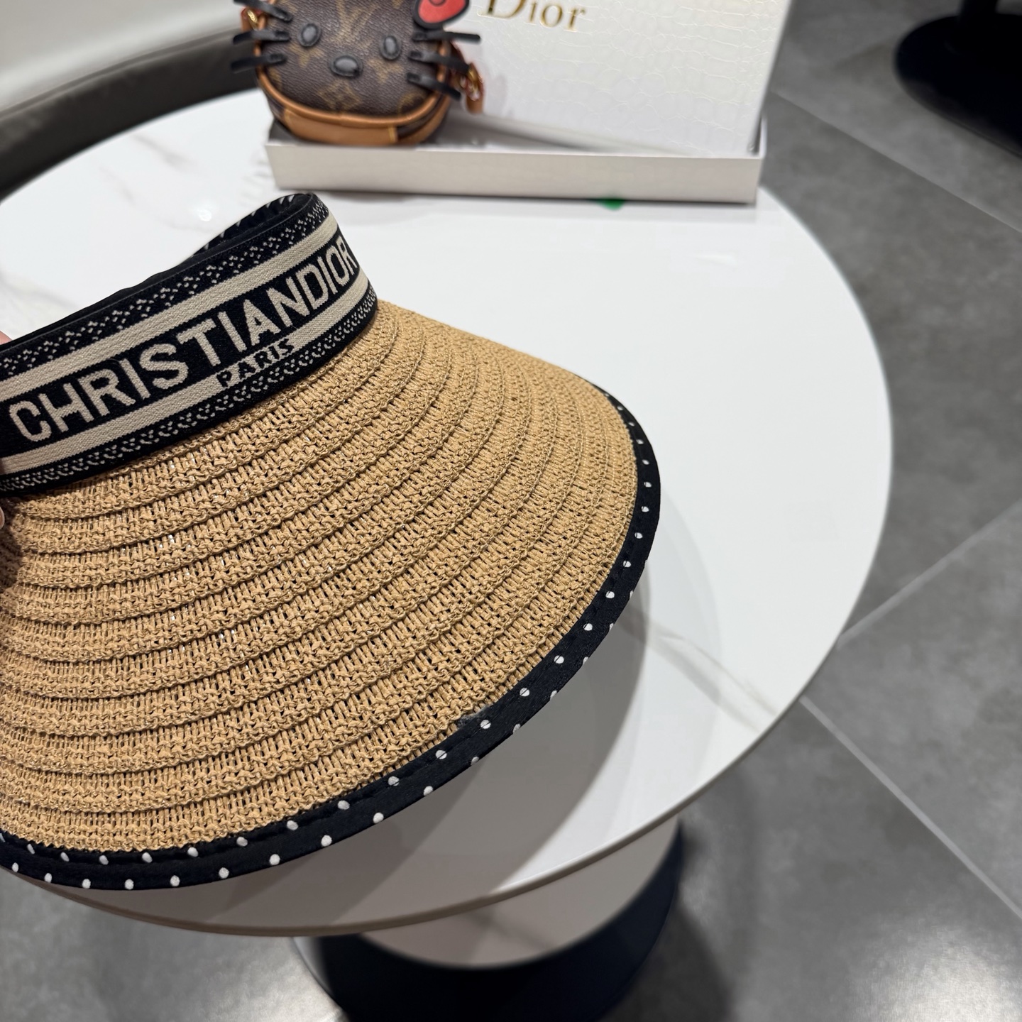 dior hat Dior dior raffia hollow top sunhat — photo 4
