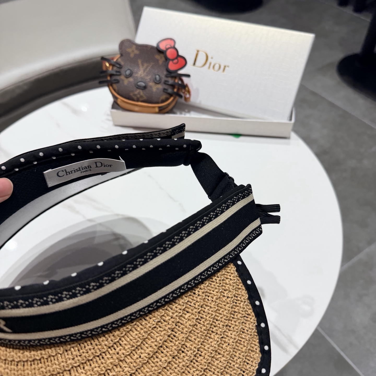 dior hat Dior dior raffia hollow top sunhat — photo 6