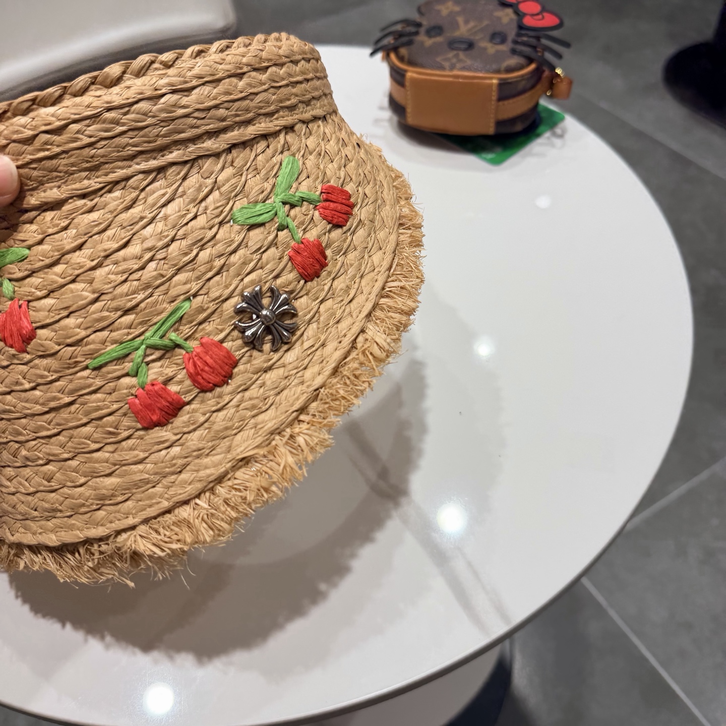 克罗心发箍式空顶草帽女帽子夏季多巴胺韩系防晒帽海边度假防晒遮阳帽子