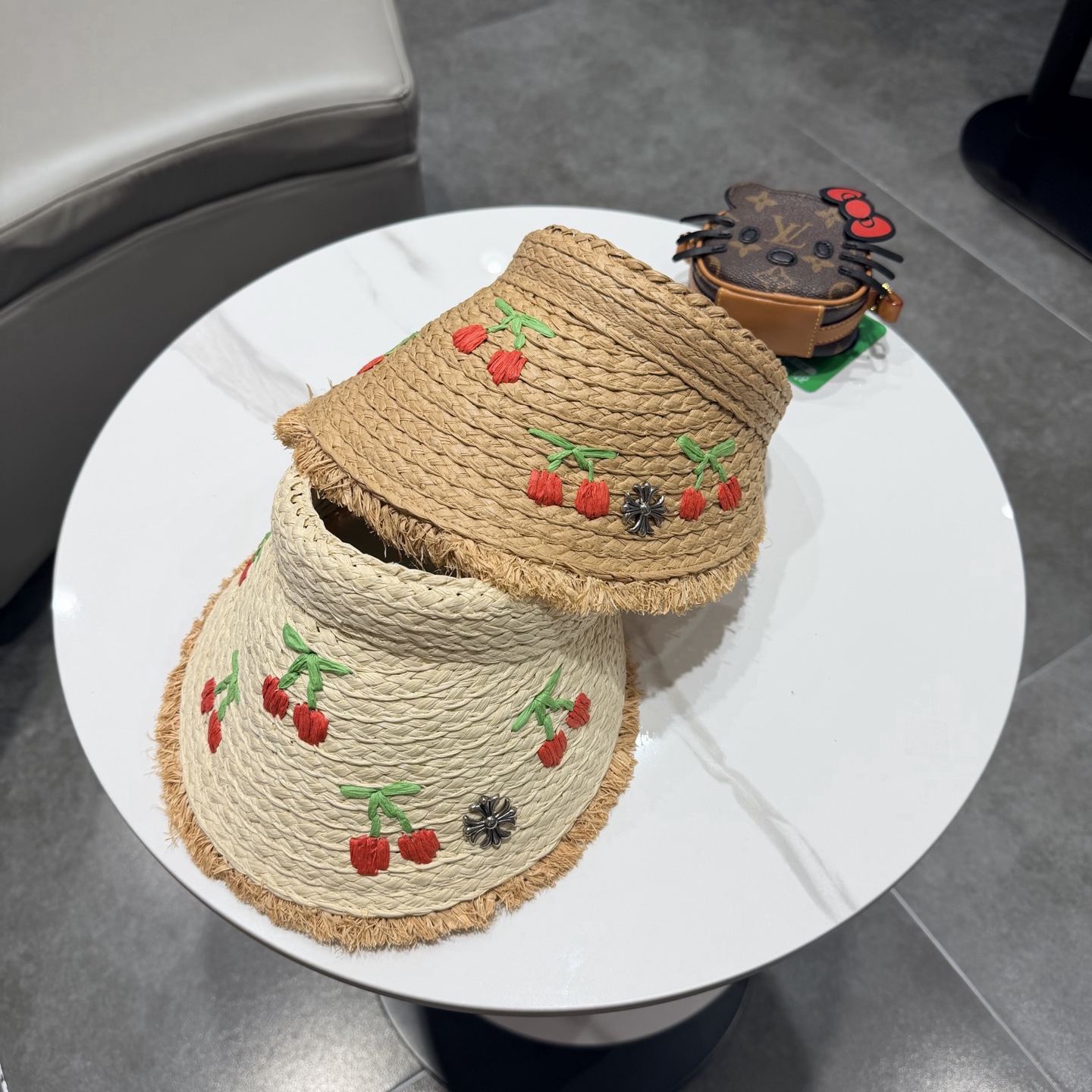 克罗心发箍式空顶草帽女帽子夏季多巴胺韩系防晒帽海边度假防晒遮阳帽子