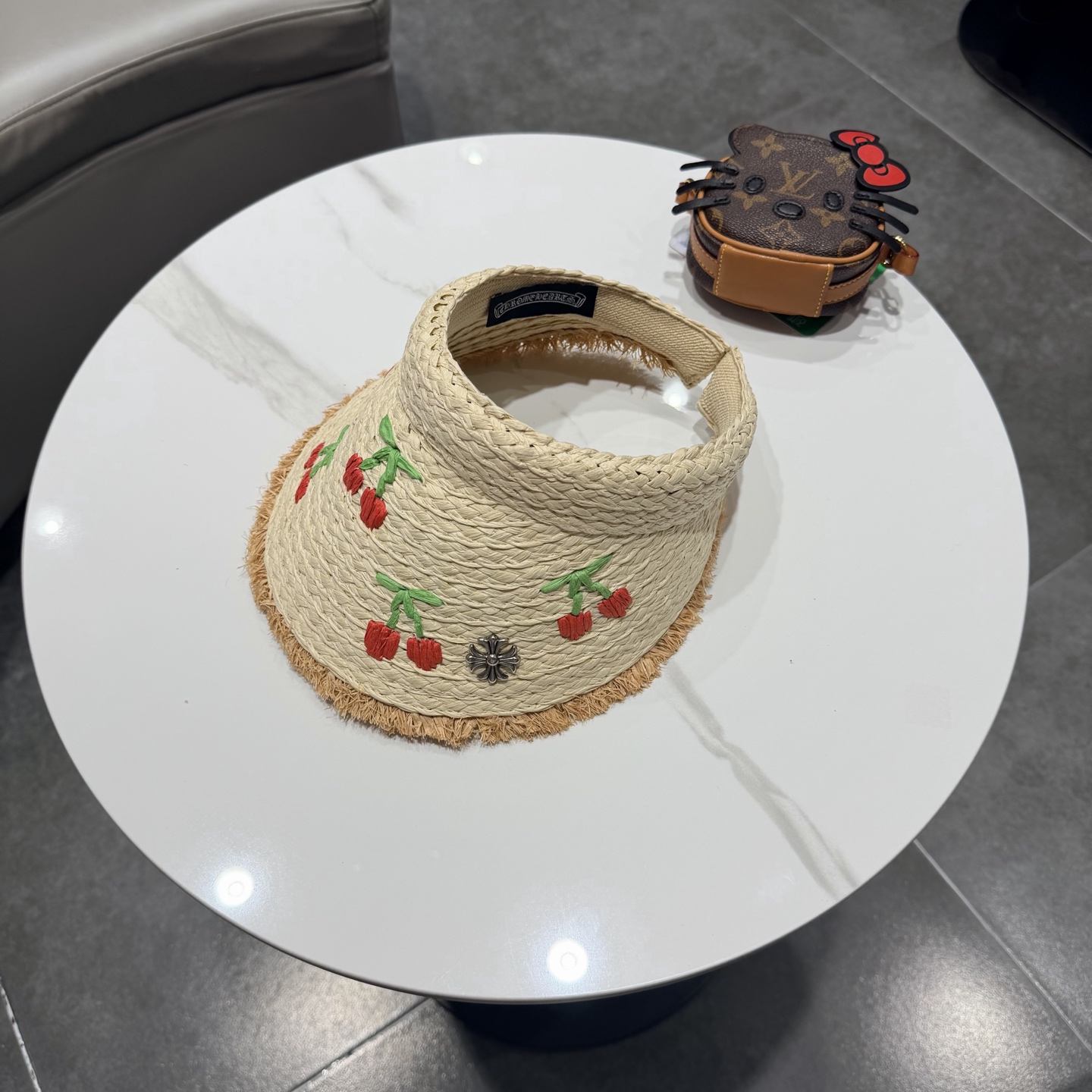 克罗心发箍式空顶草帽女帽子夏季多巴胺韩系防晒帽海边度假防晒遮阳帽子