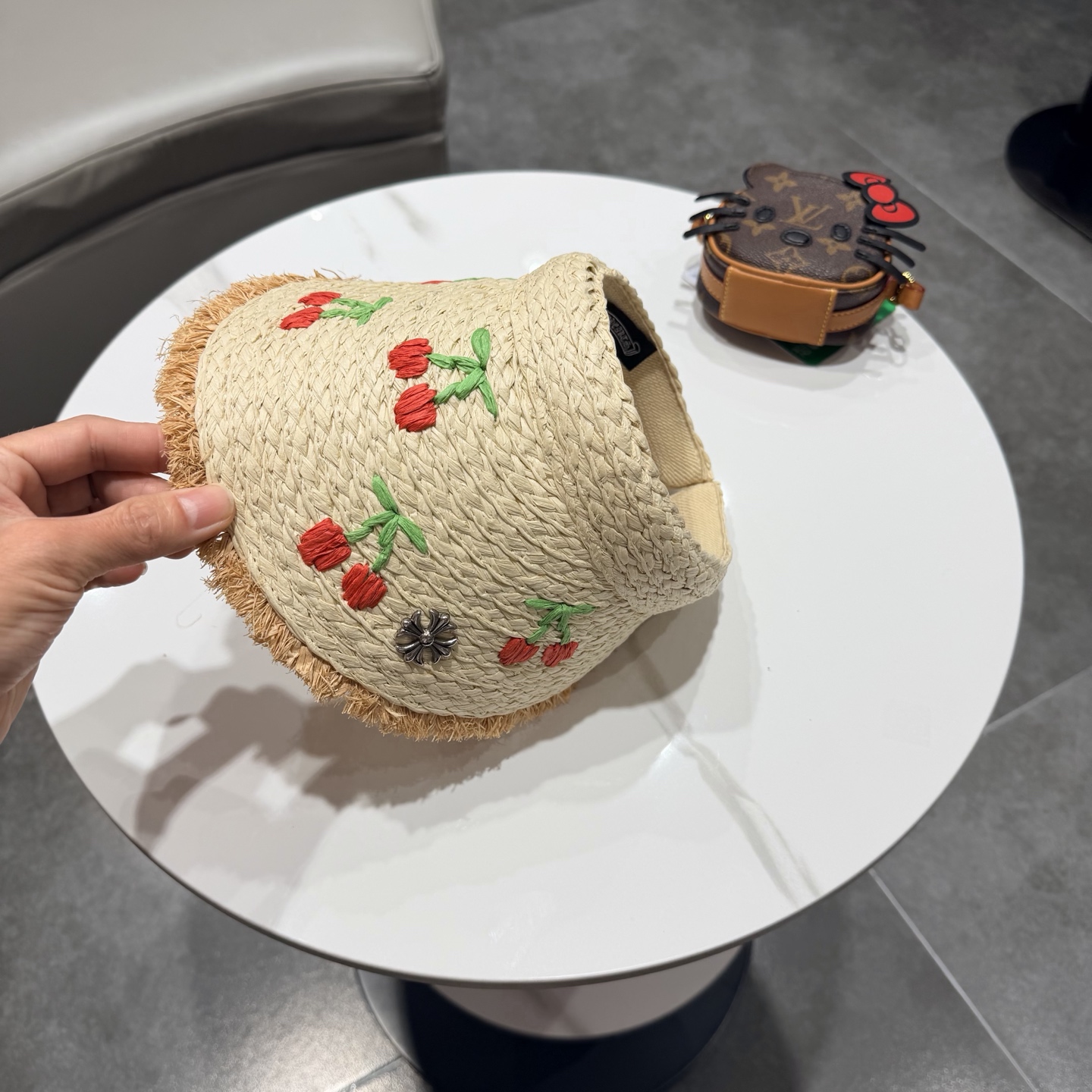 克罗心发箍式空顶草帽女帽子夏季多巴胺韩系防晒帽海边度假防晒遮阳帽子